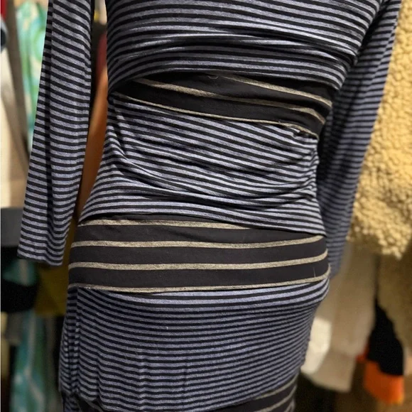 Anthropology soft Large Blue Ruched NWT Baily 44 Bodycon Dress stretchy - Picture 6 of 14